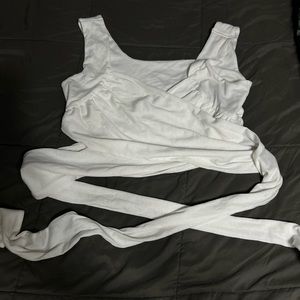 Wrap around tie crop top
